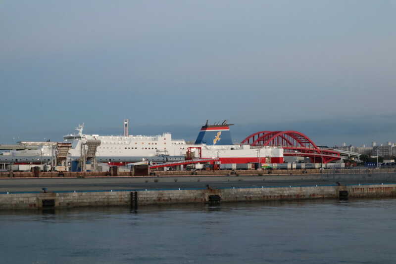 Miyazaki Kobe Car Ferry Rokko seen sideways from Kobe Port